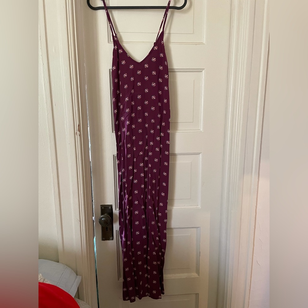 Purple floral maxi dress S, donating 9/14
